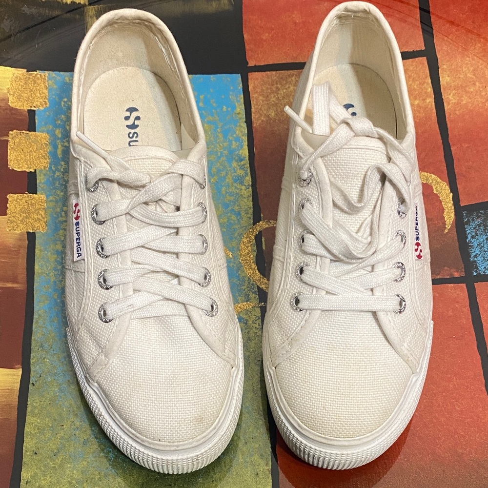 Superga White Canvas Sneakers